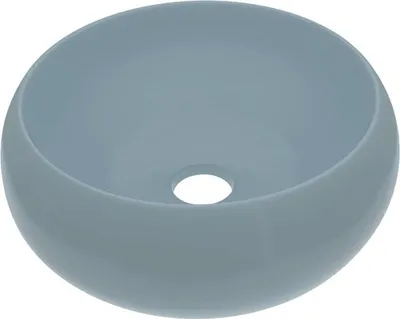 Obrázek produktu pro vidaXL umyvadlo kulaté matné světle modré 40x15 cm Keramika