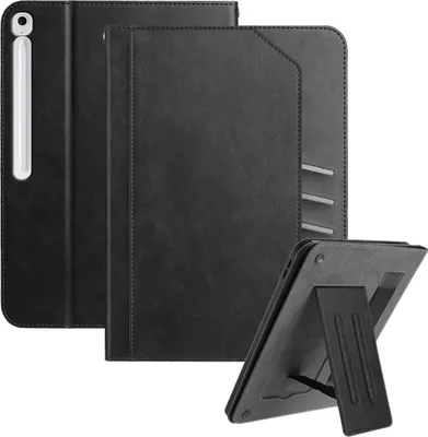 Immagine prodotto di Custodia in Pelle finta per tablet Samsung Galaxy Tab S10 FE Plus con cinturino da polso, nera
