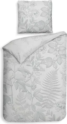 Produktbild von Heckett and Lane Freyr Bettwäsche 155 Grey Bettwäsche 1 x Bettbezug 155x220 + 1 x Kopfkissenbezug 80x80 Grey Flora grau
