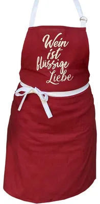 Produktbild von Kochschürze Küchenschürze Wein ist flüssige Liebe 70x85 cm