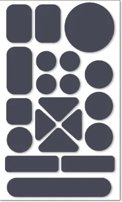 Immagine prodotto di INF Toppe di riparazione autoadesive per piumini - Kit da 10 pz in nylon Grigio