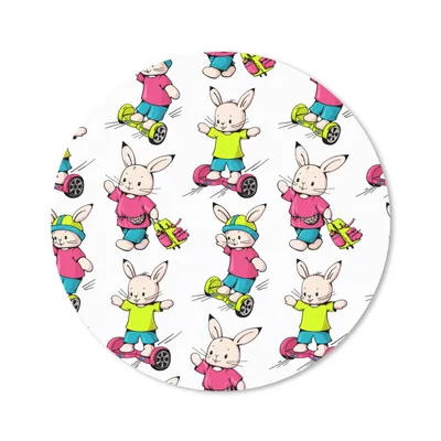 Produktbild von MuchoWow® Mauspad Mousepad Schule - Kaninchen - Tiere - Kinder - Muster 20x20 cm - Mousepads - Maus Mat - Pad - Mausunterlage - Schreibtischmatte