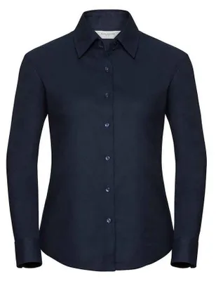 Productafbeelding van Russell Collection - "Classic" dameshemd, lange mouwen, model LT3661 (XL) (helder marineblauw)