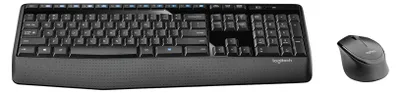 Produktbild von Logitech MK345, Volle Größe (100%), Kabellos, RF Wireless, Schwarz, Maus enthalten