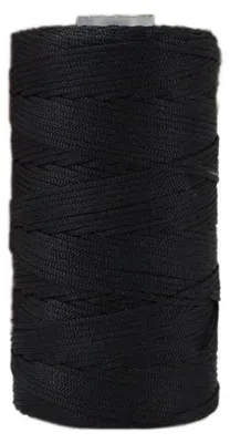 Produktbild von Feines Häkelgarn Wolle 100g Hanfseidenfaden Schwarz zum Stricken & Häkeln