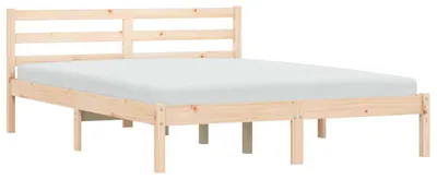 Produktbild von vidaXL Bettrahmen Natur 208,5 x 157,5 x 69,5 cm Massivholz Kiefer