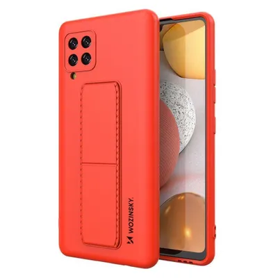 Produktbild von Wozinsky Kickstand Case Silikonhülle mit Ständer Samsung Galaxy A42 5G rot