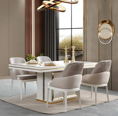Image de Ensemble de salle à manger Ensemble de table et de chaises Coin repas 5pcs