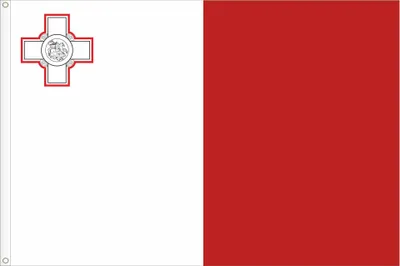 Flagge Malta, Premium-Satin, 120 g, 150 x 90 cm