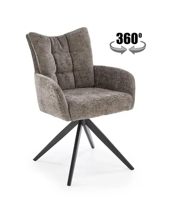 Zdjęcie produktu dla Krzesło tapicerowane K540 szare obracane