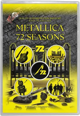 Obrázek produktu pro Metallica - odznak "72 Seasons" 5-pack - plast, kov RO5568 (25 mm) (žlutá/černá/bílá)