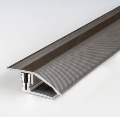 Produktbild von PROVISTON | Übergangs- & Ausgleichsprofil | Aluminium | 41 x 11 - 15 x 1000 mm | Edelstahloptik | Bodenprofil | Metallprofil | Übergangsschiene
