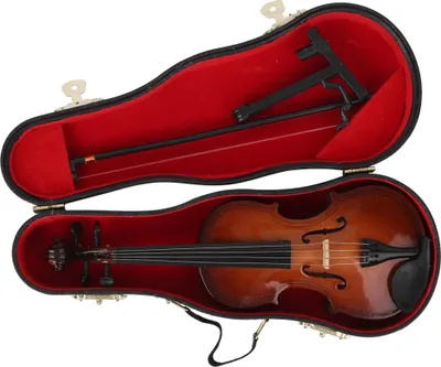 Obrázok produktu pre Wooden Miniature Violin Model Mini Musical Instrument Model Ornaments With Gift Box