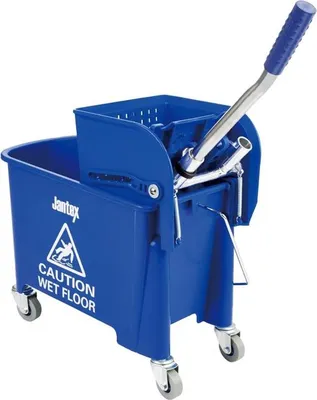 Obrázok produktu pre Vedro na mop Jantex s lisom na mop, modré, 20 l