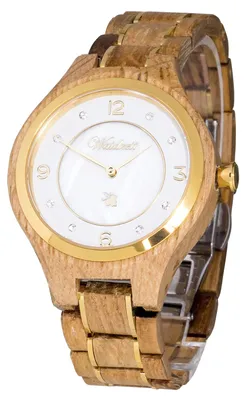 Produktbild von Waidzeit YC03 Weinprinzessin Champagne Uhr Damenuhr Holz braun