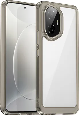 Immagine prodotto di Custodia per Honor 300 trasparente, protettiva in silicone TPU antiurto grigio titanio