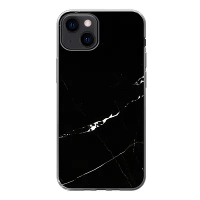 Produktbild von MuchoWow® Handyhülle Schutzhülle Hülle für iPhone 13 Marmor - Schwarz - Natursteine Silikon Softcase Handy Hülle - Karteninhaber