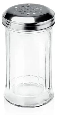 Produktbild von Zuckerstreuer aus Edelstahl und Glas, 300 ml, 13,5 cm hoch