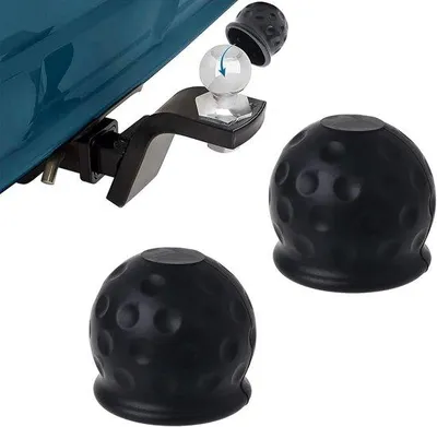 Produktbild von Famanu Set von 2 Gummi-Abdeckungen für Anhängerkupplungen - Schwarz