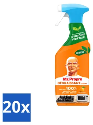 Produktbild von 20 x Mr. Proper Küchenentfetter Spray - Mandarine - 500 ml - Vorteilspackung - 20 Stücke