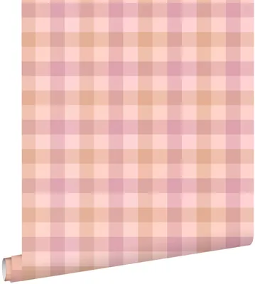 Obrázok produktu pre Tapeta ESTAhome s kockovaným vzorom v ružovej a fialovej farbe, 50 x 900 cm