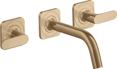 Immagine prodotto di hansgrohe AXOR Citterio mitigeur lavabo 3 trous encastré pour montage mural avec bec verseur 166 mm, béqu'illes et rosaces, 34313140, 34313140