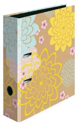 Obrázok produktu pre Záložkový pořadač A4, 8 cm, kvety, kraftový papier, HERLITZ