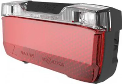 Produktbild von Herrmans Gepäckträgerrücklicht H-TraceBa Batteriebetrieb, on/off, 50mm, rot/schwarz