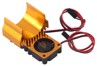 Obrázok produktu pre 540 / 550 Motor Twin Chladiaci ventilátor Chladič s pre 1/10 mierka Elektrické RC Auto Gold