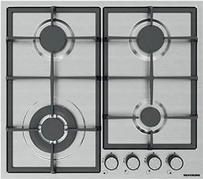 Immagine prodotto di Silverline AS5443X01 piano cottura Acciaio inox Da incasso 60 cm Gas 4 Fornelli