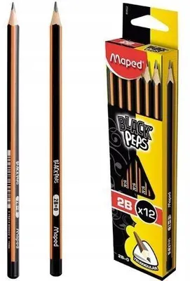 Produktbild von Maped BLACKPEPS Skizzenbleistift 2B, 12 Stück