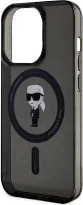 Zdjęcie produktu dla Karl Lagerfeld IML Ikonik MagSafe - Etui iPhone 15 Pro Max (czarny)