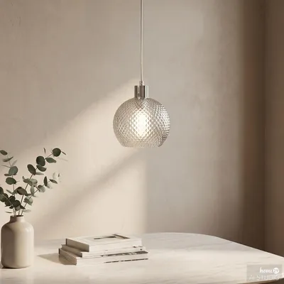 Produktbild von home24 Pendelleuchte - 1-flammig - Glas / Eisen