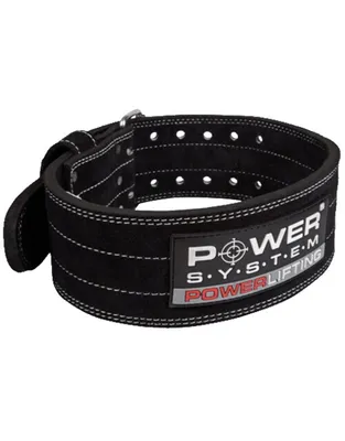 Obrázok produktu pre Power System Opasok Powerlifting PS 3800 čierny L / Opasky / Kvalitný pánsky opasok pre vzpieračov vyrobený z velúrovej kože