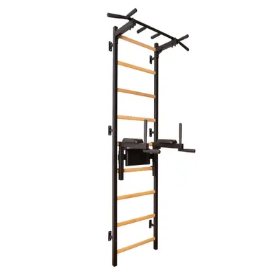 Produktbild von Sprossenwand 722B mit Klimmzugstange und Dipbarren, 67 cm breit, 2,40 m hoch