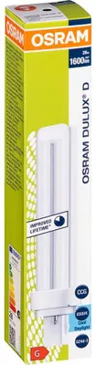 Zdjęcie produktu dla Osram DULUX D, 26 W, G24d-3, T4, 10000 h, 1700 lm, Chłodna - światło dzienne