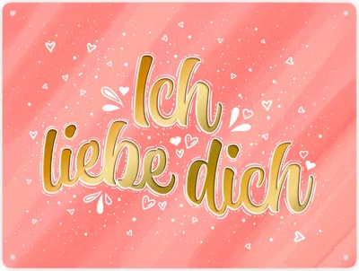 Produktbild von Ich liebe dich Metallschild XXL