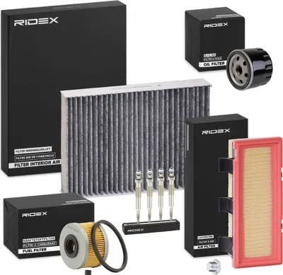Produktbild von RIDEX Inspektionspaket Filterset für RENAULT KANGOO (KC0/1) KANGOO Express (FC0/1)
