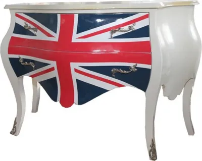 Zdjęcie produktu dla Komoda w stylu barokowym Union Jack styl antyczny 100cm