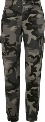 Produktbild von Urban Classics Cargohose Damen Ladies High Waist Camo Cargo Pants darkcamo 28