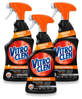 Produktbild von 3 x Vitroclen Keramik-Kochfeldreiniger Spray - 450 ml - Vorteilspackung - 3 Stücke