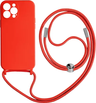Produktbild von Avizar, Schutzhülle mit 80cm langer Nylonkette für Apple iPhone 13 Pro, Rot
