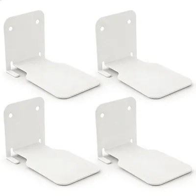 Schwebende Wandregale, 4er-Set, Metall, weiß, 14 x 10 x 6 cm, bis 12 kg
