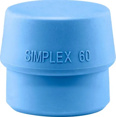 Produktbild von Halder Schonhammerkopf Durchmesser 60mm Simplex lose TPE blau / weich - 3201060