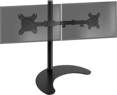 Produktbild von Duronic DM15D2 Monitorarm | Standfuß für 27" Zoll Bildschirm | Höhenverstellbar | 8kg Belastbarkeit | VESA 75/100 | Neigungswinkel -90° +35° | Drehbar um 360° | Monitorständer aus Stahl | Pivot