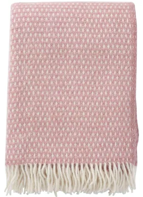 Produktbild von Klippan Knut Wolldecke aus Schurwolle 130x200 cm: pink Farbe: pink