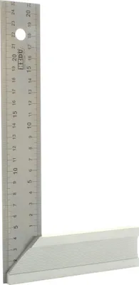 Produktbild von hedue® Schreinerwinkel mit Anschlag - Anschlagwinkel aus Aluminium, Tischlerwinkel mit 45 / 90 Grad Winkel 250 x 40 x 1 mm