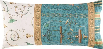 Produktbild von Bassetti Satin-Kissenbezug einzeln OPLONTIS Farbe GRÜN V2 Größe 40x80
