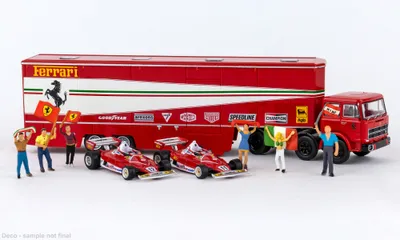 Produktbild von Brekina 58575 - 1/87 Fiat 691 T Renntransport-SZ Set, Ferrari - Neu