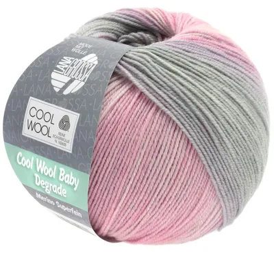Produktbild von LANA GROSSA COOL WOOL BABY DÉGRADÉ - Farbe: 508 Zartrosa/Nelke/Hellgrau/Flieder